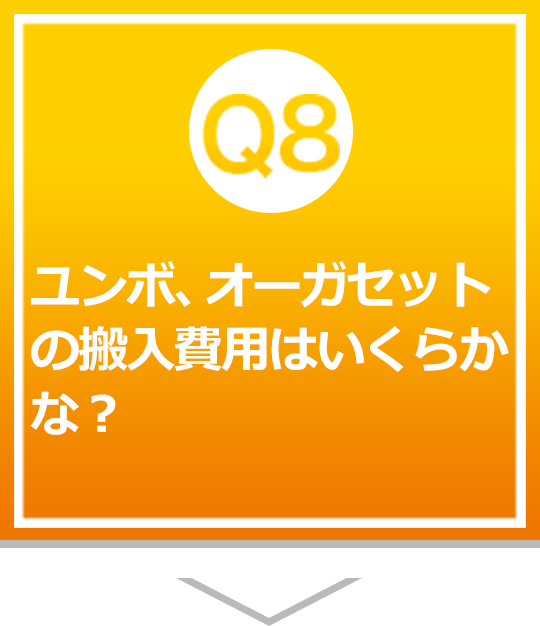 ユンボ、オーガセットの搬入費用はいくらかな？